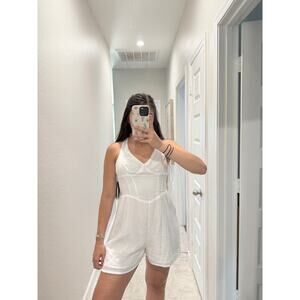 Pacsun white linen romper - size medium